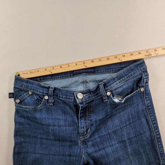 Rock & Republic Jeans Womens 14M 14 32 x 31 Kasandra Blue Bootcut Lowrise - Picture 9 of 12